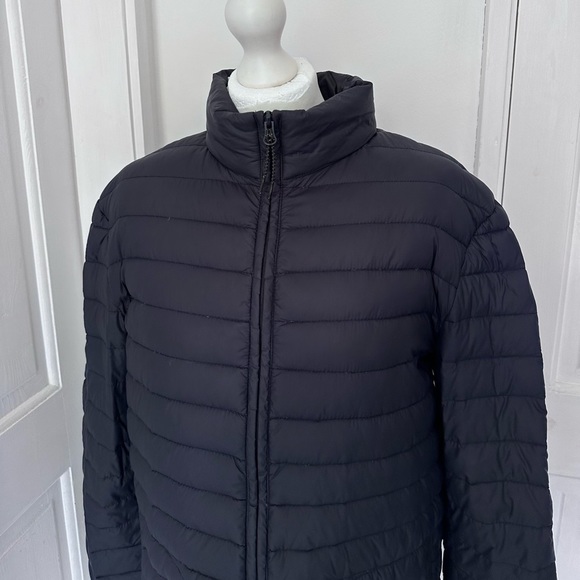 V by very size M Navy light thin quilted jacket with bag - Picture 3 of 12